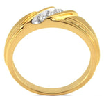 Load image into Gallery viewer, 1/8 Ctw Round Cut Diamond Men's Band in 14K Yellow Gold