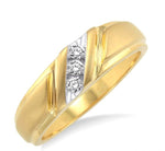 Load image into Gallery viewer, 1/8 Ctw Round Cut Diamond Men's Band in 10K Yellow Gold