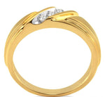 Load image into Gallery viewer, 1/8 Ctw Round Cut Diamond Men's Band in 10K Yellow Gold