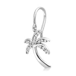 Load image into Gallery viewer, 1/4 Ctw Palm Tree Round Cut Diamond Earrings in 14K White Gold