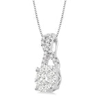 Load image into Gallery viewer, 1/2 Ctw Lovebright Round Cut Diamond Pendant in 14K White Gold with Chain