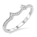 Load image into Gallery viewer, 1/10 Ctw Round Cut Diamond Wedding Band in 14K White Gold