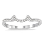 Load image into Gallery viewer, 1/10 Ctw Round Cut Diamond Wedding Band in 14K White Gold