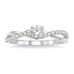 Load image into Gallery viewer, 1/5 Ctw Diamond Semi-Mount Engagement Ring in 14K White Gold