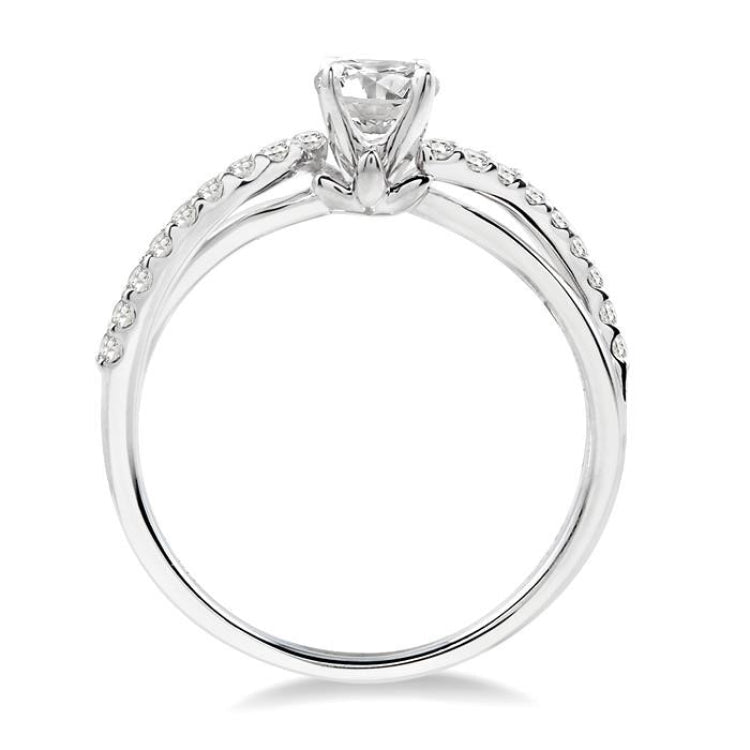 1/5 Ctw Diamond Semi-Mount Engagement Ring in 14K White Gold