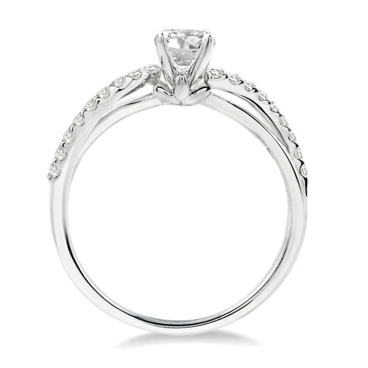 1/5 Ctw Diamond Semi-Mount Engagement Ring in 14K White Gold