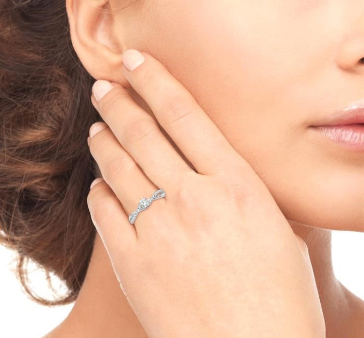 1/5 Ctw Diamond Semi-Mount Engagement Ring in 14K White Gold