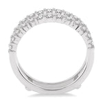 Load image into Gallery viewer, 5/8 Ctw Round Cut Diamond Insert Ring in 14K White Gold