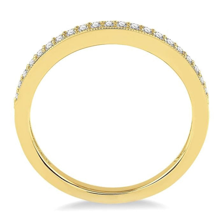 1/5 Ctw Round Cut Diamond Wedding Band in 14K Yellow Gold