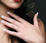 Load image into Gallery viewer, 1/5 Ctw Round Cut Diamond Wedding Band in 14K Yellow Gold