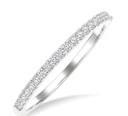 1/5 Ctw Round Cut Diamond Wedding Band in 14K White Gold