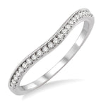 Load image into Gallery viewer, 1/6 Ctw Round Cut Diamond Wedding Band in 14K White Gold