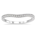 Load image into Gallery viewer, 1/6 Ctw Round Cut Diamond Wedding Band in 14K White Gold