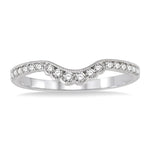 Load image into Gallery viewer, 1/5 Ctw Round Cut Diamond Wedding Band in 14K White Gold