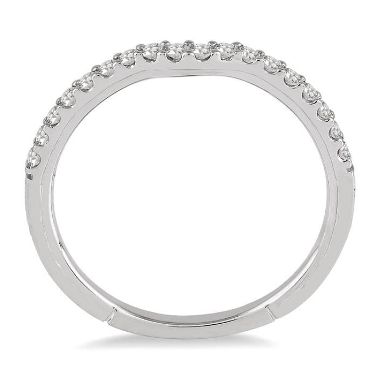 1/5 Ctw Round Cut Diamond Wedding Band in 14K White Gold