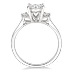 Load image into Gallery viewer, 1/2 Ctw Lovebright Round Cut Diamond Engagement Ring in 14K White Gold