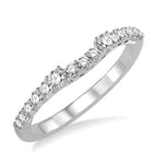 Load image into Gallery viewer, 1/2 Ctw Round Cut Diamond Wedding Band in 14K White Gold