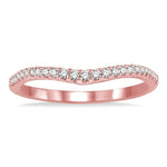 Load image into Gallery viewer, 1/6 Ctw Round Cut Diamond Wedding Band in 14K Rose Gold