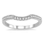 Load image into Gallery viewer, 1/6 Ctw Round Cut Diamond Wedding Band in 14K White Gold