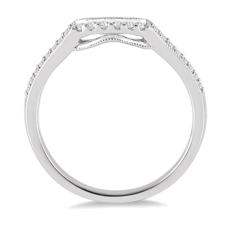 1/6 Ctw Round Cut Diamond Wedding Band in 14K White Gold
