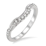 Load image into Gallery viewer, 1/6 Ctw Round Cut Diamond Wedding Band in 14K White Gold