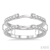 1/2 Ctw Round Cut Diamond Insert Ring in 14K White Gold