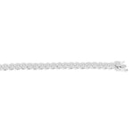Load image into Gallery viewer, 3 Ctw Round Cut Lovebright Diamond Tennis Bracelet in 14K White Gold