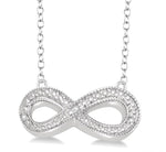Load image into Gallery viewer, 1/50 Ctw Round Cut Diamond Infinity Pendant in Sterling Silver with Chain