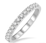 Load image into Gallery viewer, 1/2 Ctw Round Cut Diamond Wedding Band in 14K White Gold