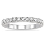 Load image into Gallery viewer, 1/2 Ctw Round Cut Diamond Wedding Band in 14K White Gold