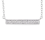 Load image into Gallery viewer, 1/20 Ctw Round Cut Diamond Stick Pendant in Sterling Silver with Chain