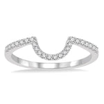 Load image into Gallery viewer, 1/5 Ctw Round Cut Diamond Wedding Band in 14K White Gold
