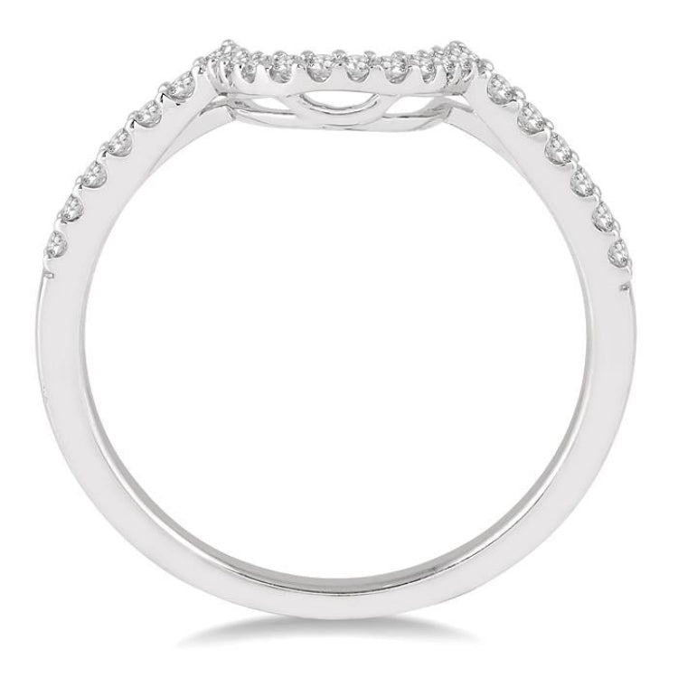 1/5 Ctw Round Cut Diamond Wedding Band in 14K White Gold
