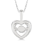 Load image into Gallery viewer, 1/20 Ctw Round Cut Diamond Emotion Pendant in 10K White Gold with Chain