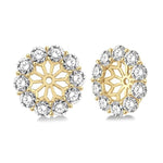Load image into Gallery viewer, 3/4 Ctw Round Cut Diamond Earring Jacket in 14K Yellow Gold