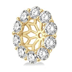Load image into Gallery viewer, 3/4 Ctw Round Cut Diamond Earring Jacket in 14K Yellow Gold
