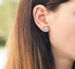 Load image into Gallery viewer, 3/4 Ctw Round Cut Diamond Earring Jacket in 14K Yellow Gold