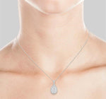 Load image into Gallery viewer, 2 Ctw Pear Shape Diamond Lovebright Pendant in 14K White Gold with Chain