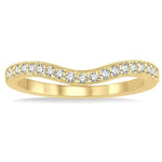Load image into Gallery viewer, 1/5 Ctw Round Cut Diamond Wedding Band in 14K Yellow Gold