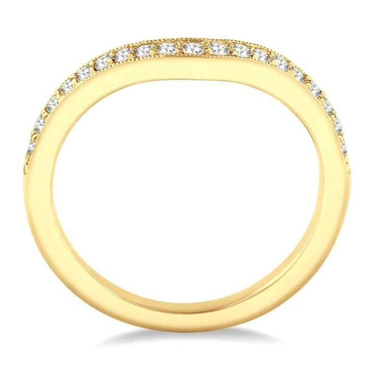 1/5 Ctw Round Cut Diamond Wedding Band in 14K Yellow Gold