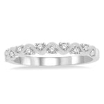 Load image into Gallery viewer, 1/4 Ctw Round Cut Diamond Stack Band in 14K White Gold