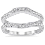 Load image into Gallery viewer, 1/3 Ctw Round Diamond Insert Ring in 14K White Gold