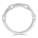 Load image into Gallery viewer, 1/5 Ctw Interlocked Links Round Cut Diamond Ladies Ring in 14K White Gold