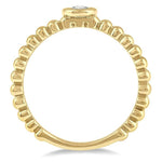 Load image into Gallery viewer, 1/50 Ctw Round Cut lattice Diamond Promise Ring in Ball Shape 10K Yellow Gold