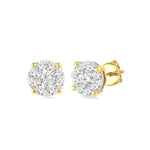 Load image into Gallery viewer, 1/6 Ctw Lovebright Round Cut Diamond Stud Earrings in 14K Yellow Gold