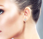 Load image into Gallery viewer, 1/6 Ctw Lovebright Round Cut Diamond Stud Earrings in 14K Yellow Gold