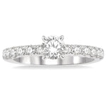 Load image into Gallery viewer, 1/2 Ctw Round Cut Diamond Semi-Mount Engagement Ring in 14K White Gold