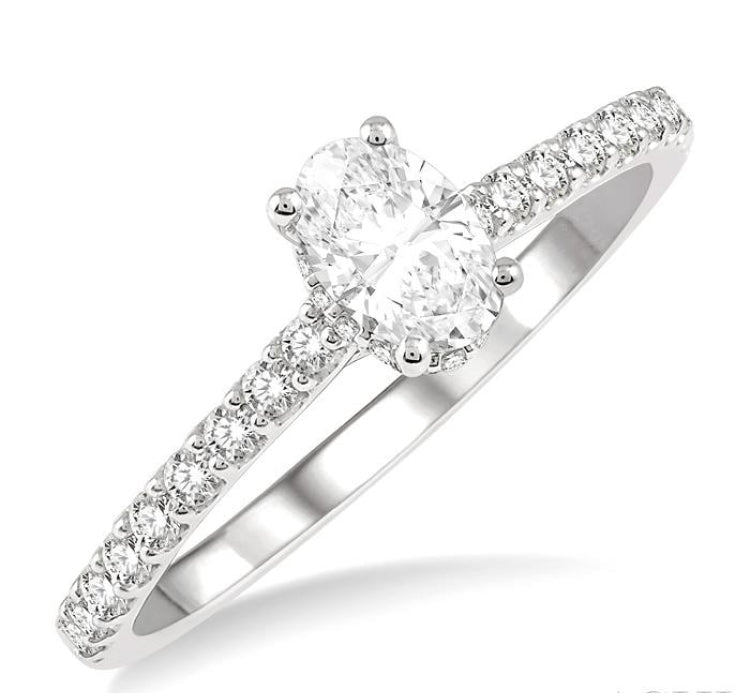 1/4 Ctw Semi-Mount Diamond Engagement Ring in 14K White Gold