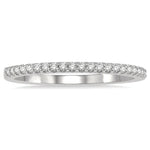 Load image into Gallery viewer, 1/10 Ctw Round Cut Diamond Wedding Band in 14K White Gold