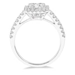 Load image into Gallery viewer, 1 Ctw Baguette &amp; Round Cut Fusion Diamond Ring in 14K White Gold
